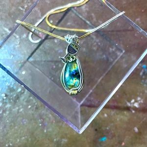 Brilliant Labradorite Mixed Gold & Silver Classy Necklace